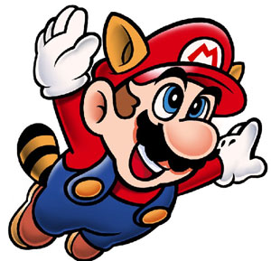 Mario volando hacia "internet"