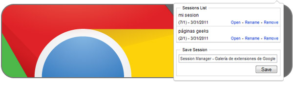 Session Manager para Chrome