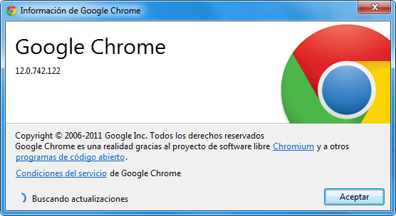 Acerca de Google Chrome